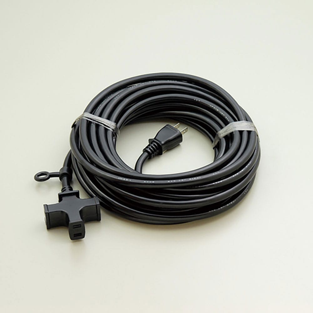 ＥＬＰＡ　ソフト十字延長コード　ＶＣＴ１．２５　１０ｍ　ブラック　ＣＰ－Ｍ３１０＿