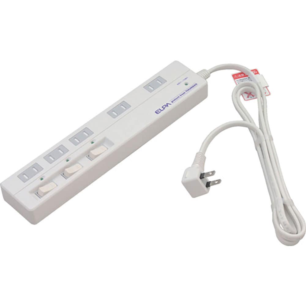 ＥＬＰＡ　サージ付マルチタップ　５Ｐ１．５Ｍ　ＷＬＳ－５０１５Ｂ（Ｗ）＿