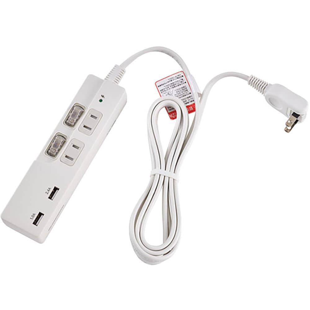 ＥＬＰＡ　ＳＷ付ＵＳＢタップ２Ｐ　ＷＢＫ－２２３２ＳＵＡ（Ｗ）＿