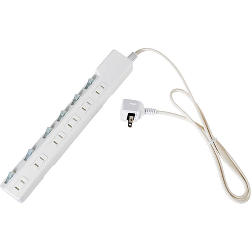 ＥＬＰＡ　コード付タップ　耐雷ＳＷ付タップ　６個口１Ｍ　ＷＬＫ－６１Ｓ（Ｗ）＿