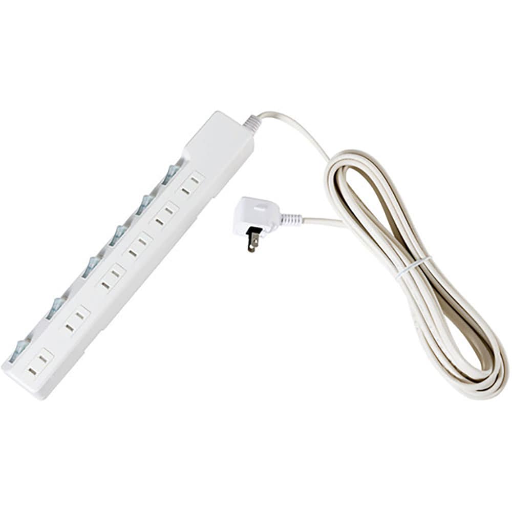 ＥＬＰＡ　コード付タップ　耐雷ＳＷ付タップ　６個口５Ｍ　ＷＬＫ－６５Ｓ（Ｗ）＿