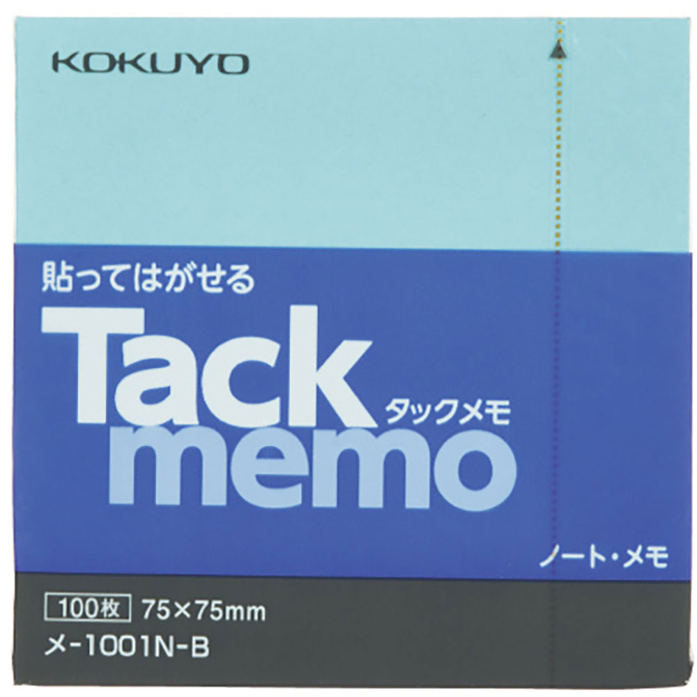 ＫＯＫＵＹＯ　タックメモ　ノートタイプ　７５×７５　青　メ－１００１Ｎ－Ｂ　５０４３５０３６＿