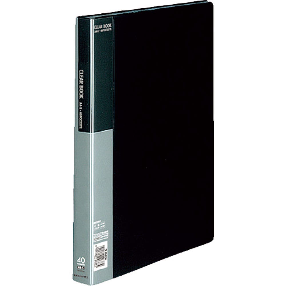 ＫＯＫＵＹＯ　クリヤーブックベーシックＡ４縦４０ポケット黒　ラ－Ｂ４０Ｄ　５１２３５４０６＿