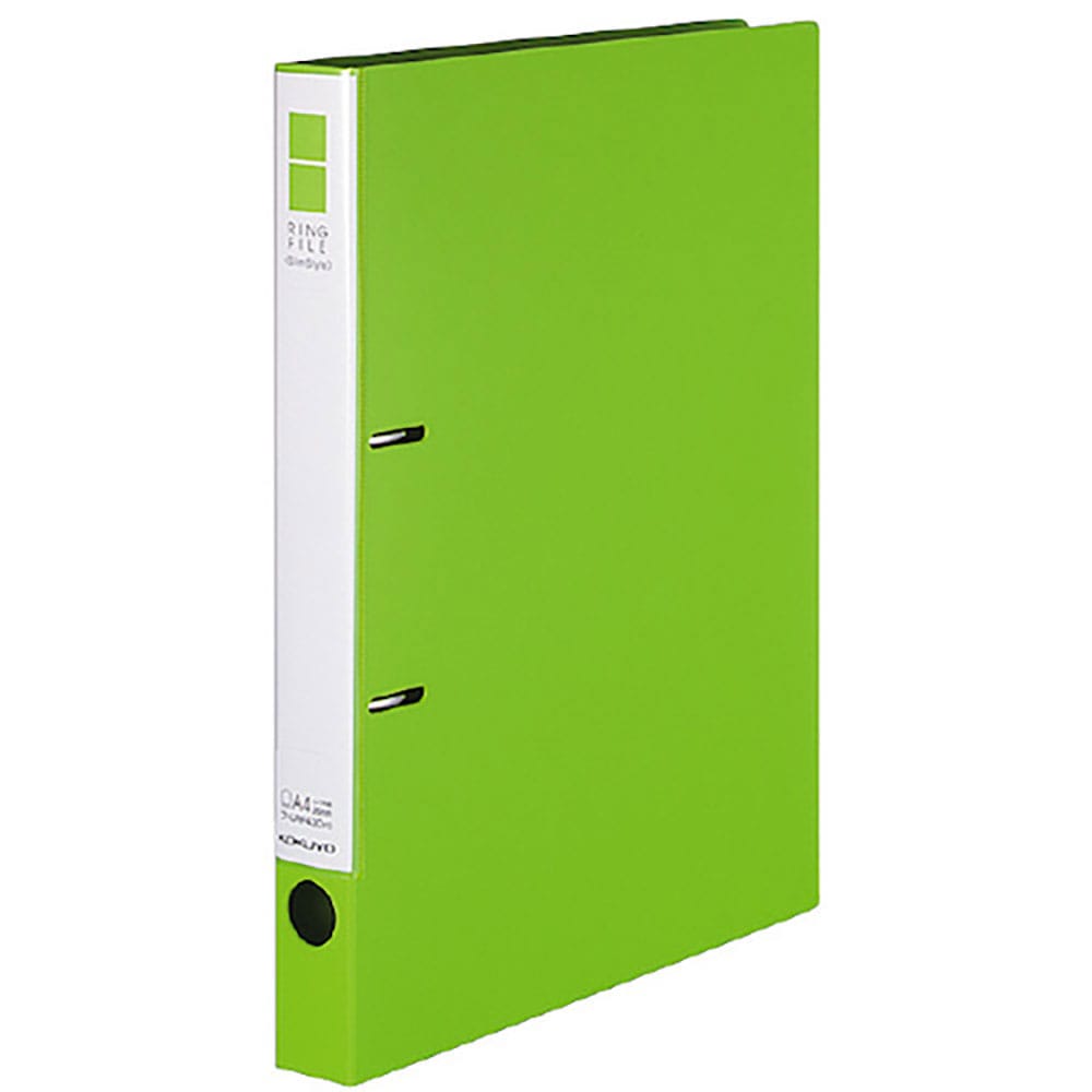 ＫＯＫＵＹＯ　リングＦ＜スリムスタイル＞黄緑Ａ４縦背幅３３ｍｍ　フ－ＵＲＦ４３０ＹＧ　４１８９３４＿
