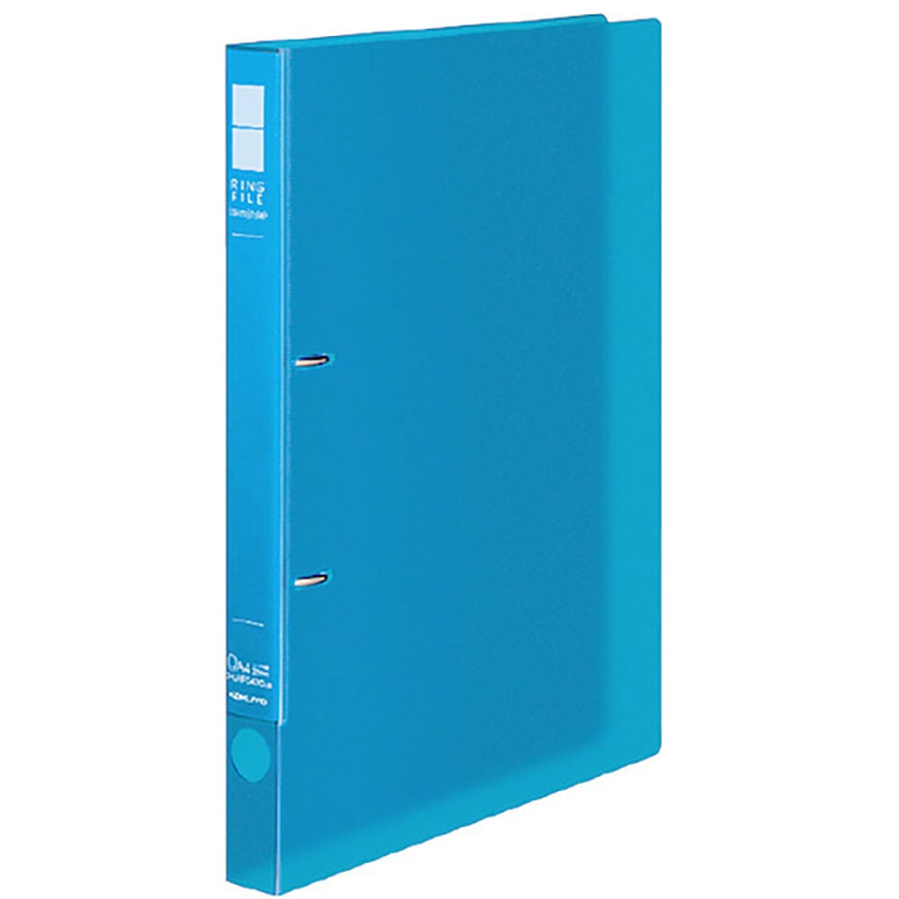 ＫＯＫＵＹＯ　リングＦスリムスタイル透明　淡青Ａ４縦背幅２７ｍｍ　フ－ＵＲＦＣ４２０ＬＢ　４１９１＿