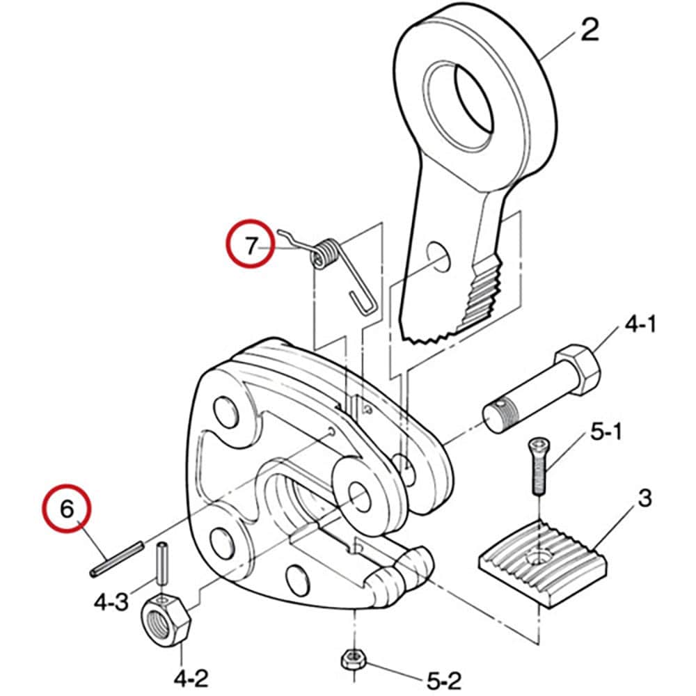スーパー　形鋼クランプ（ＨＬＣ・ＨＬＣ－Ｓ）用ばね　ＨＬＳ１＿