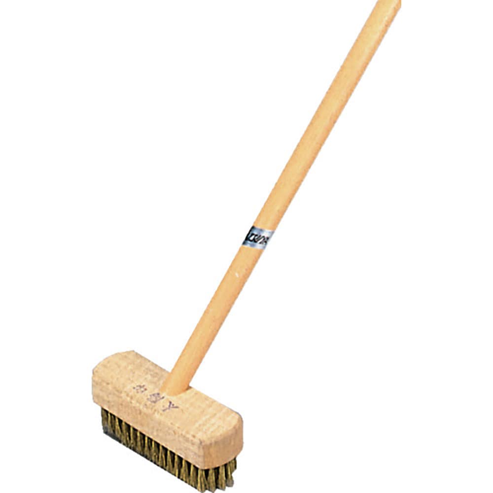 八ツ矢　真鍮デッキブラシ　木柄　４３０２４＿