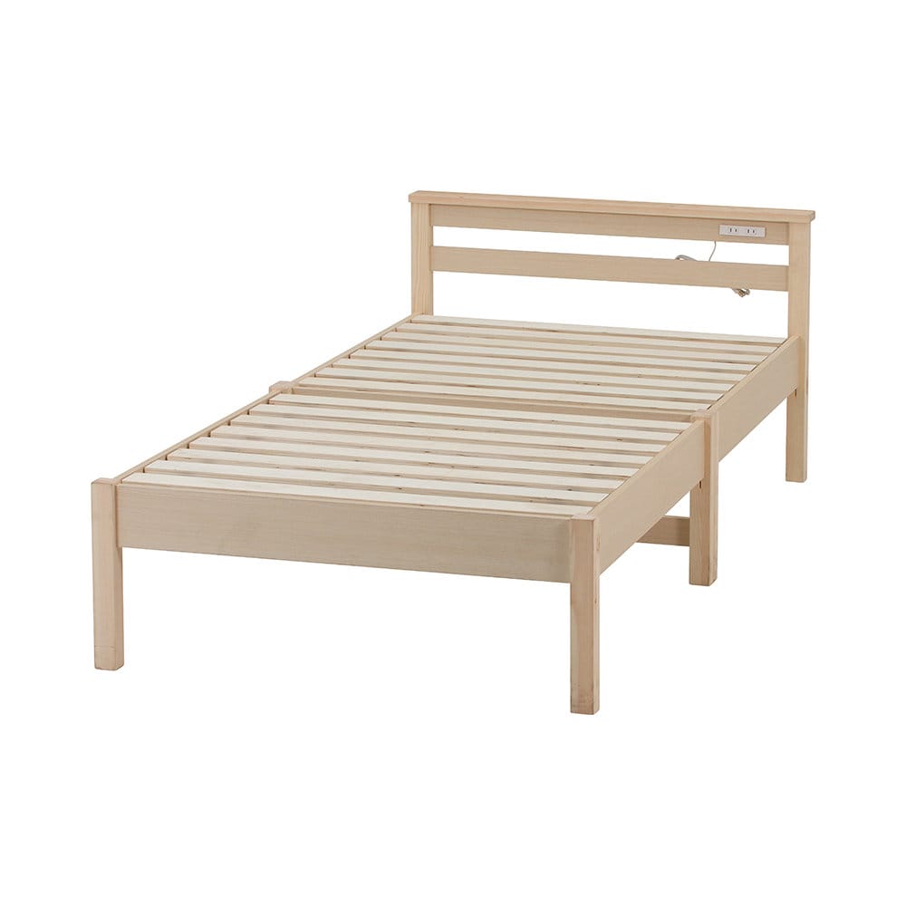 不二貿易　組立簡単ベッド　ラクネ　シングル　幅１００×奥行２０７．５×高さ６５ｃｍ