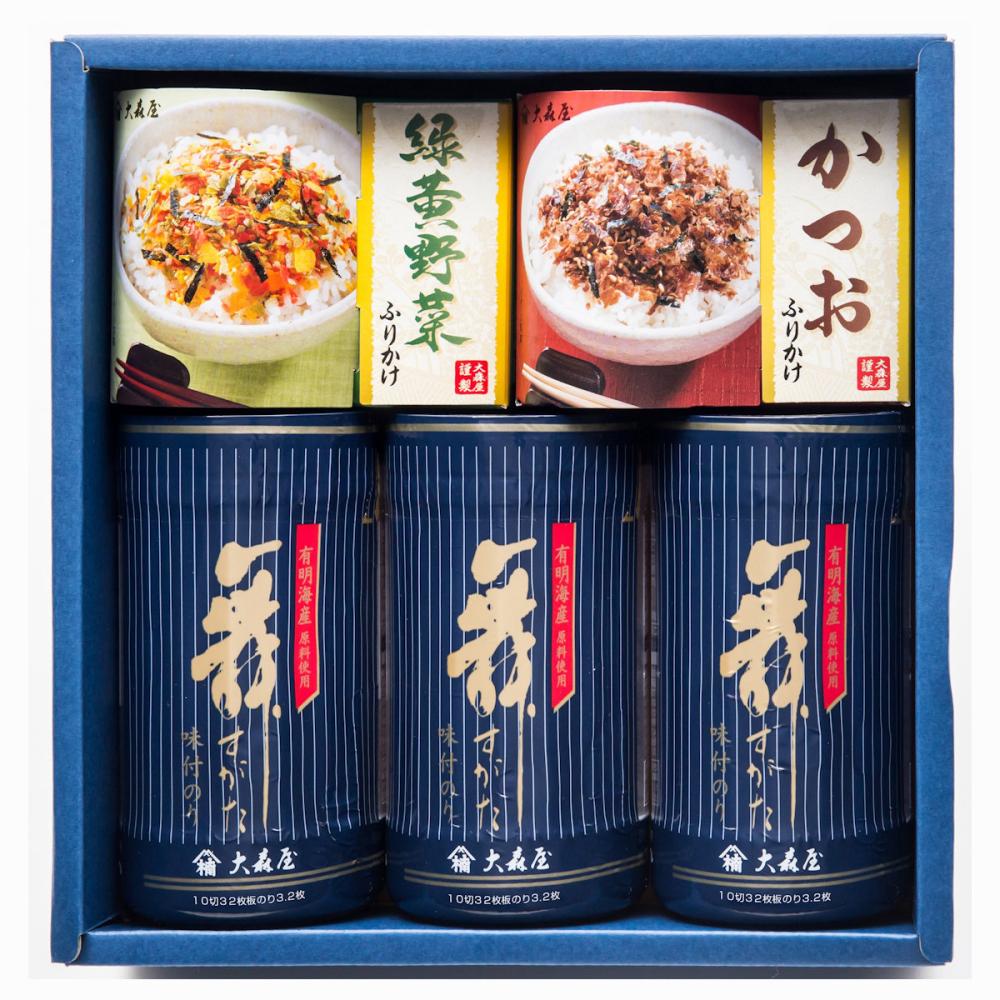 大森屋　味付卓上のり・ふりかけ詰合せ　３種類【２６－２７】