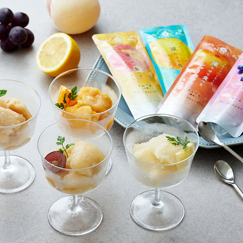 ホシフルーツ　フルーツパーラーの凍らせて食べるシャーベット　彩果しずく　８袋【２６－２７】