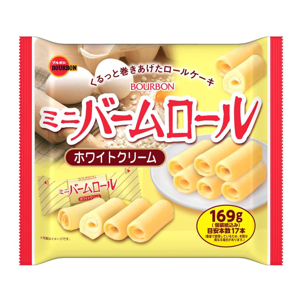 ブルボン　ミニバームロールホワイトクリーム　１６９ｇ