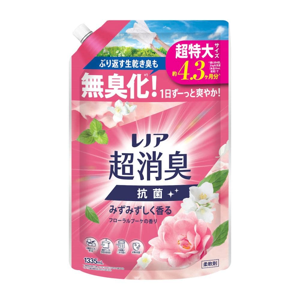 Ｐ＆Ｇ　レノア　超消臭　フローラルブーケ　詰め替え用　超特大　１３３５ｍＬ