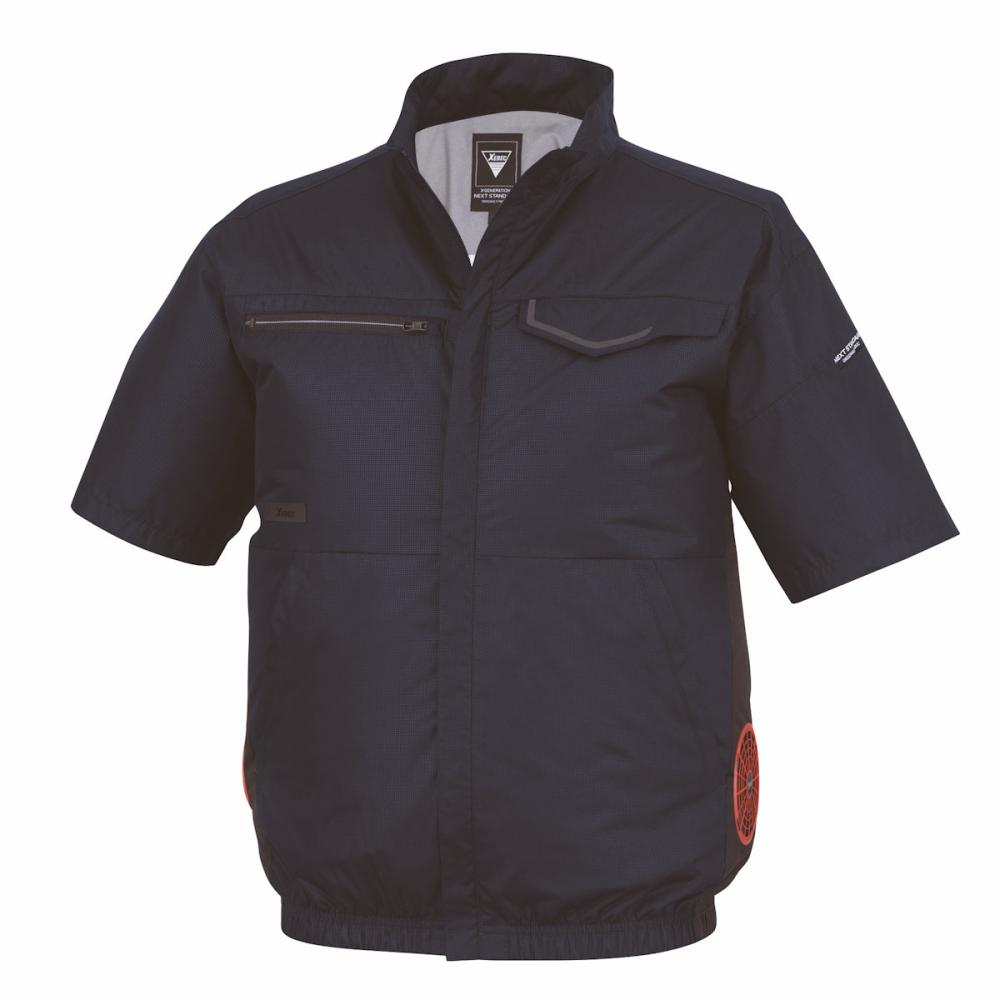 ジーベック　空調半袖ブルゾン　５Ｌ　ディープネイビー　ＸＥ９８０３８