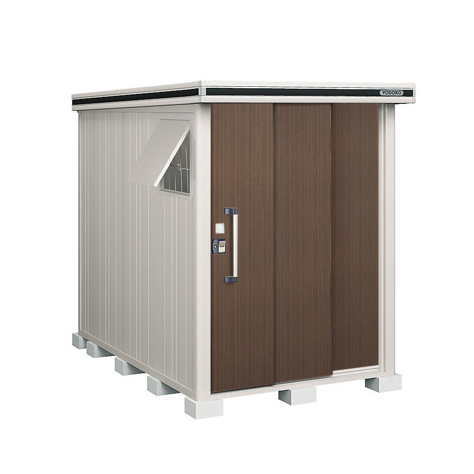 ヨド物置　エルモ　一般・積雪共用型　間口１５１×奥行２５６×高さ２１２ｃｍ　ショコラウッド　ＬＭＤ－１５２５ＣＷ