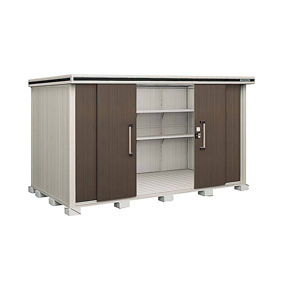 ヨド物置　エルモ　一般型　間口３６２×奥行１８６×高さ２３６ｃｍ　ショコラウッド　ＬＭＤ－３６１８ＨＣＷ