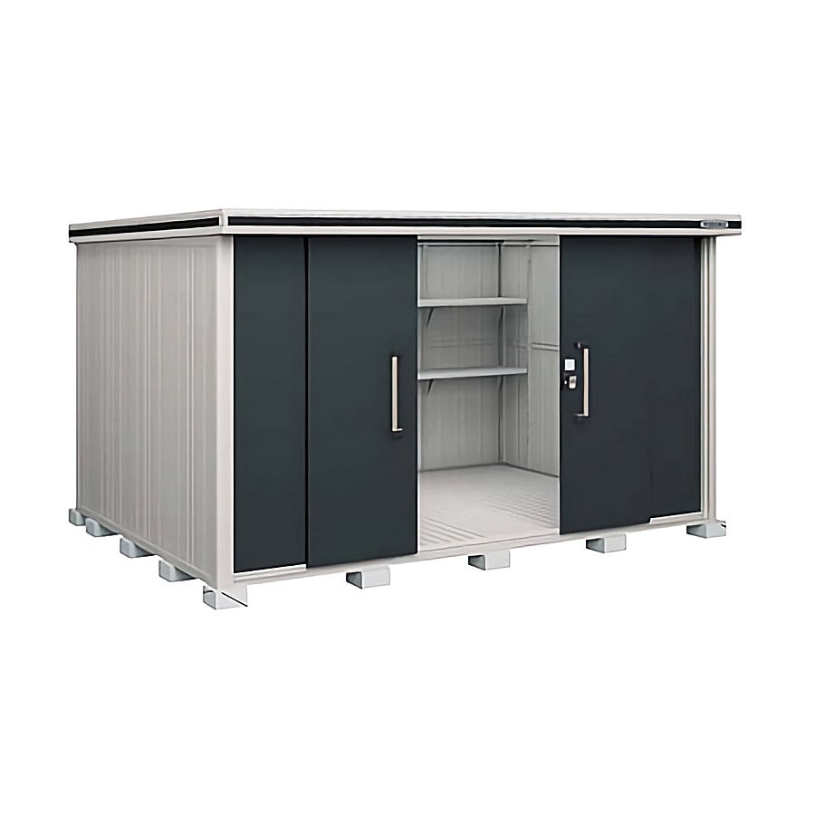 ヨド物置　エルモ　一般型　間口３６２×奥行２５６×高さ２３６ｃｍ　ショコラウッド　ＬＭＤ－３６２５ＨＣＷ