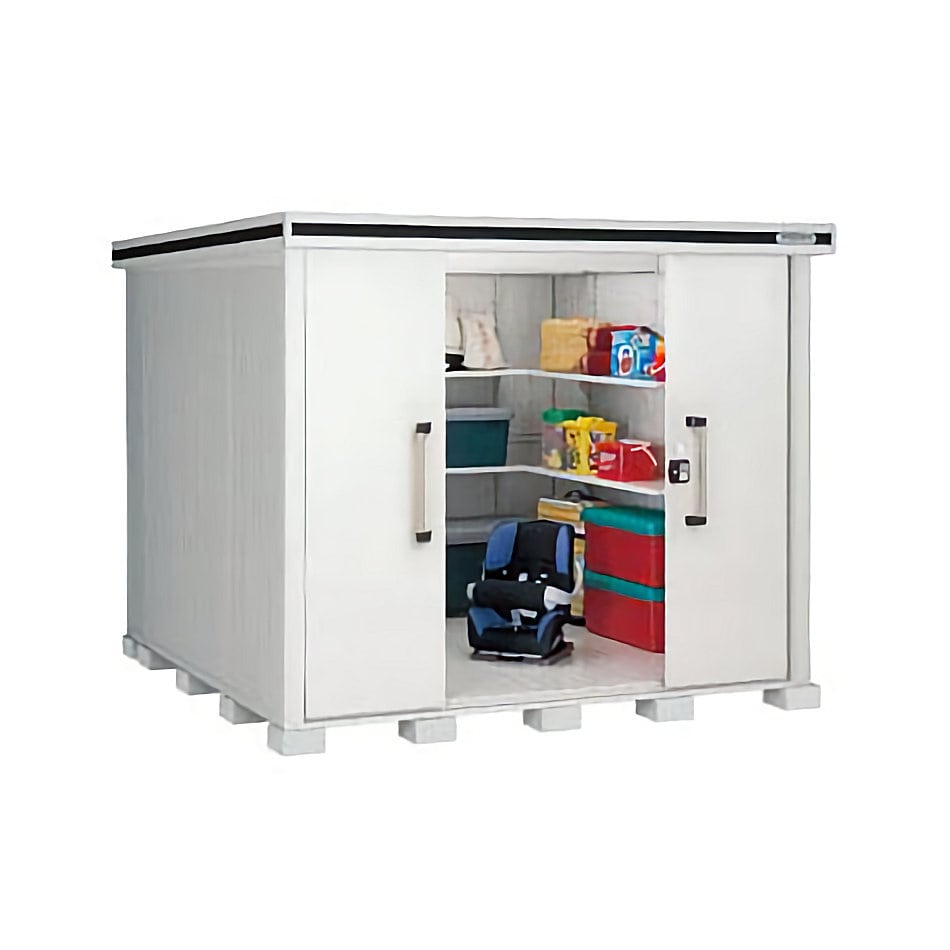 ヨド物置　エルモ　積雪型　間口２５６×奥行２５６×高さ２１２ｃｍ　ショコラウッド　ＬＭＤＳ－２５２５ＣＷ