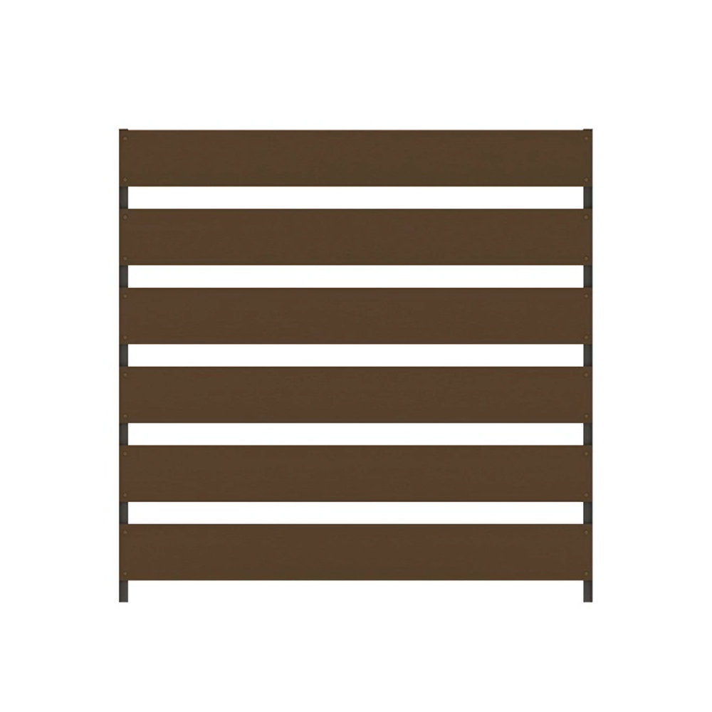 メッシュフェンスに後付けフェンス　Ｔ－１０　チーク　２枚セット