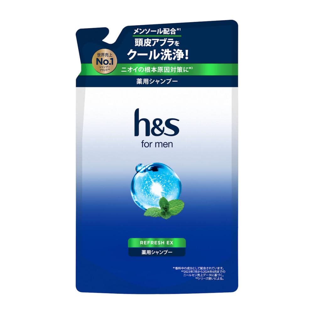 Ｐ＆Ｇ　ｈ＆ｓｆｏｒｍｅｎ　リフレッシュＥＸ薬用シャンプー　詰め替え用　３００ｇ