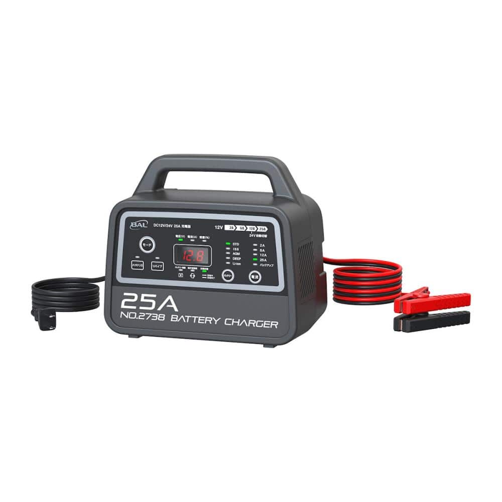 大橋産業　バッテリー充電器　ＤＣ１２Ｖ／２４Ｖ２５Ａ　２７３８
