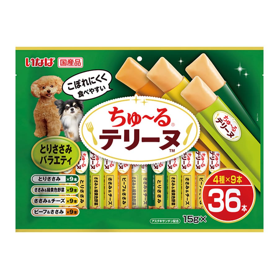 いなば ちゅ～るテリーヌ とりささみバラエティ 15g×36本 の通販