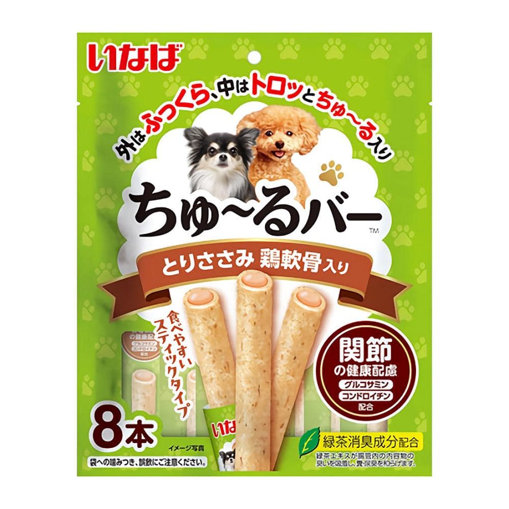 いなば　ちゅ～るバー　とりささみ　鶏軟骨入り　関節の健康配慮　８本入り