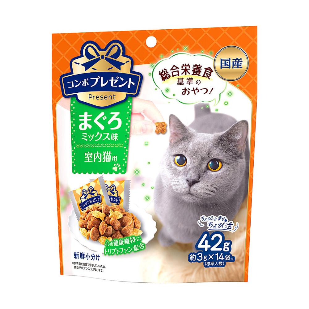 コンボ　プレゼント　キャット　おやつ　室内猫用　まぐろミックス味　４２ｇ