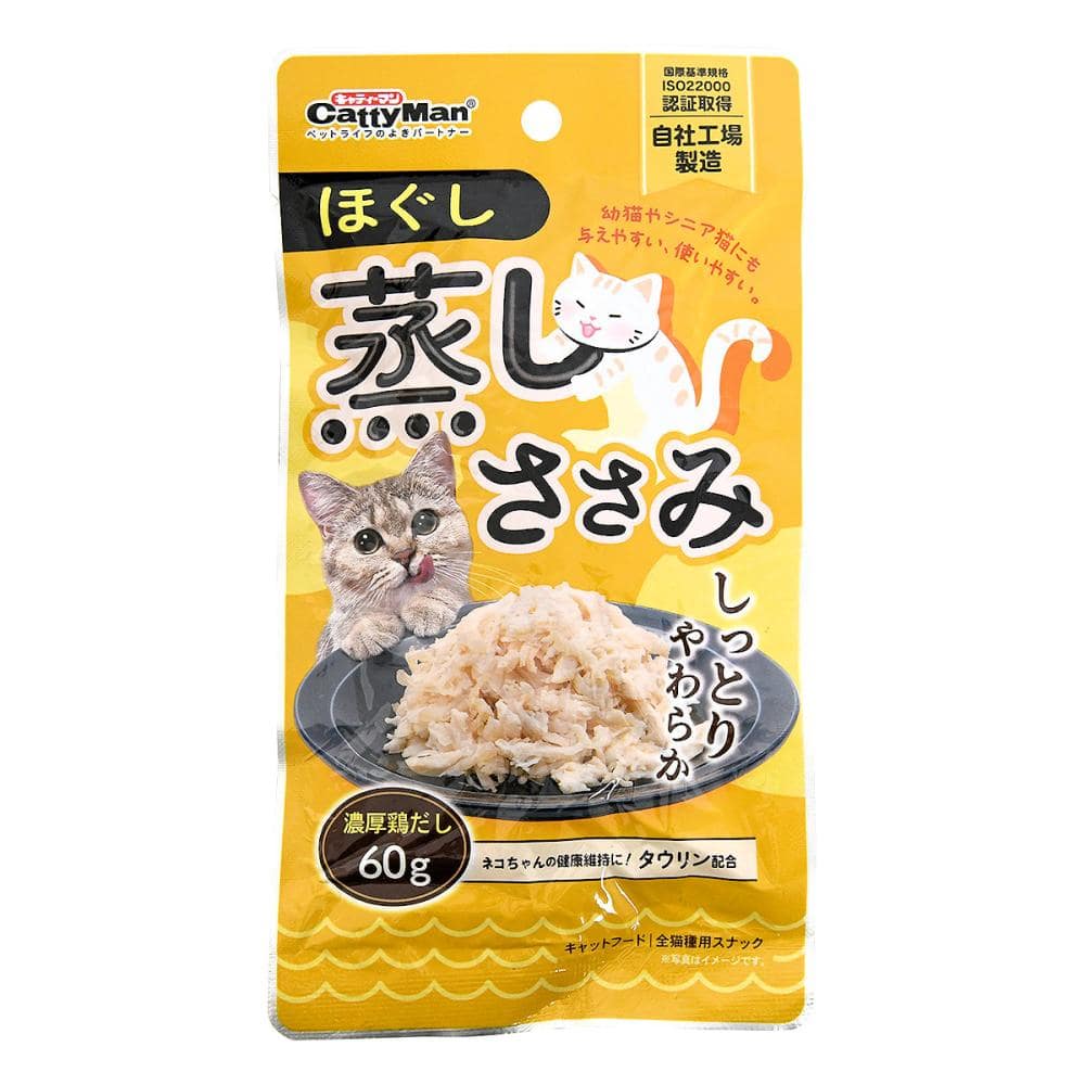 キャティーマン　ほぐし蒸しささみ　濃厚鶏だし　６０ｇ