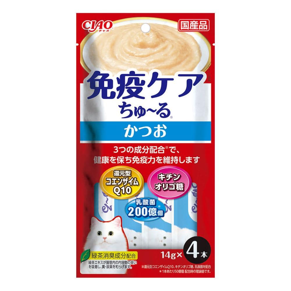 ＣＩＡＯ（チャオ）　免疫ケアちゅ～る　かつお　１４ｇ×４本