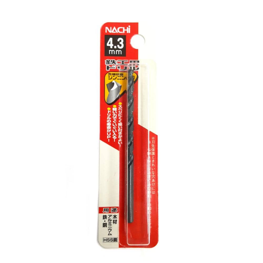ナチ　鉄工用ドリル　１本入　シンニング　４．３ｍｍ
