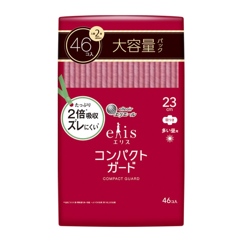 大王製紙　エリス　コンパクトガード　多い昼用　羽つき　２３ｃｍ　４６個入り