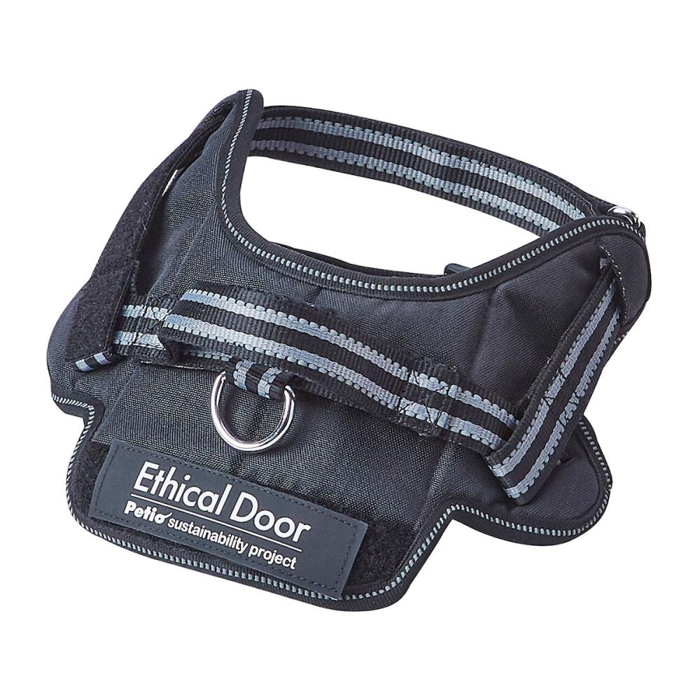 ペティオ　犬用胴輪　ＥｔｈｉｃａｌＤｏｏｒ　イージーウェアハーネス　Ｍ　ブラック