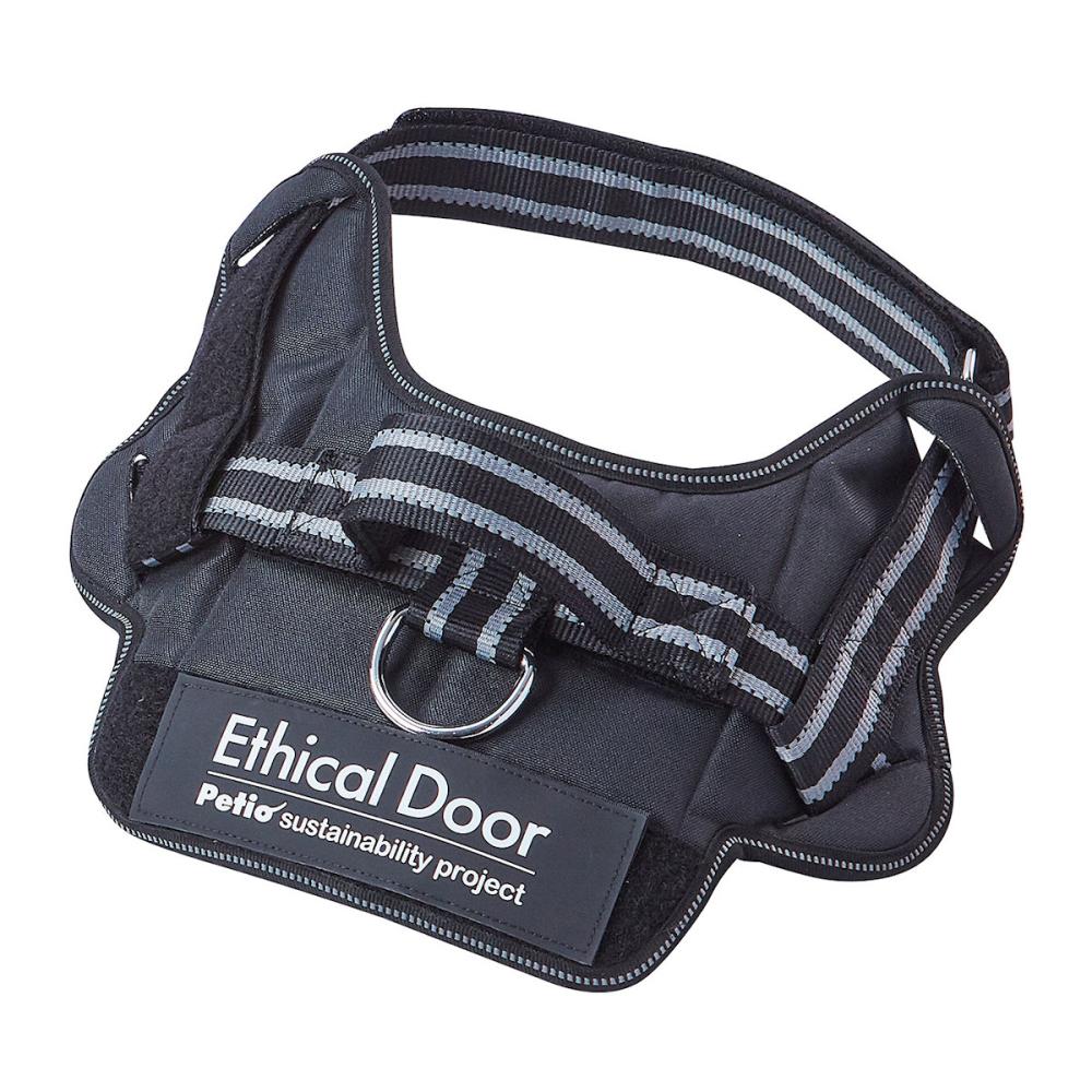 ペティオ　犬用胴輪　ＥｔｈｉｃａｌＤｏｏｒ　イージーウェアハーネス　Ｌ　ブラック