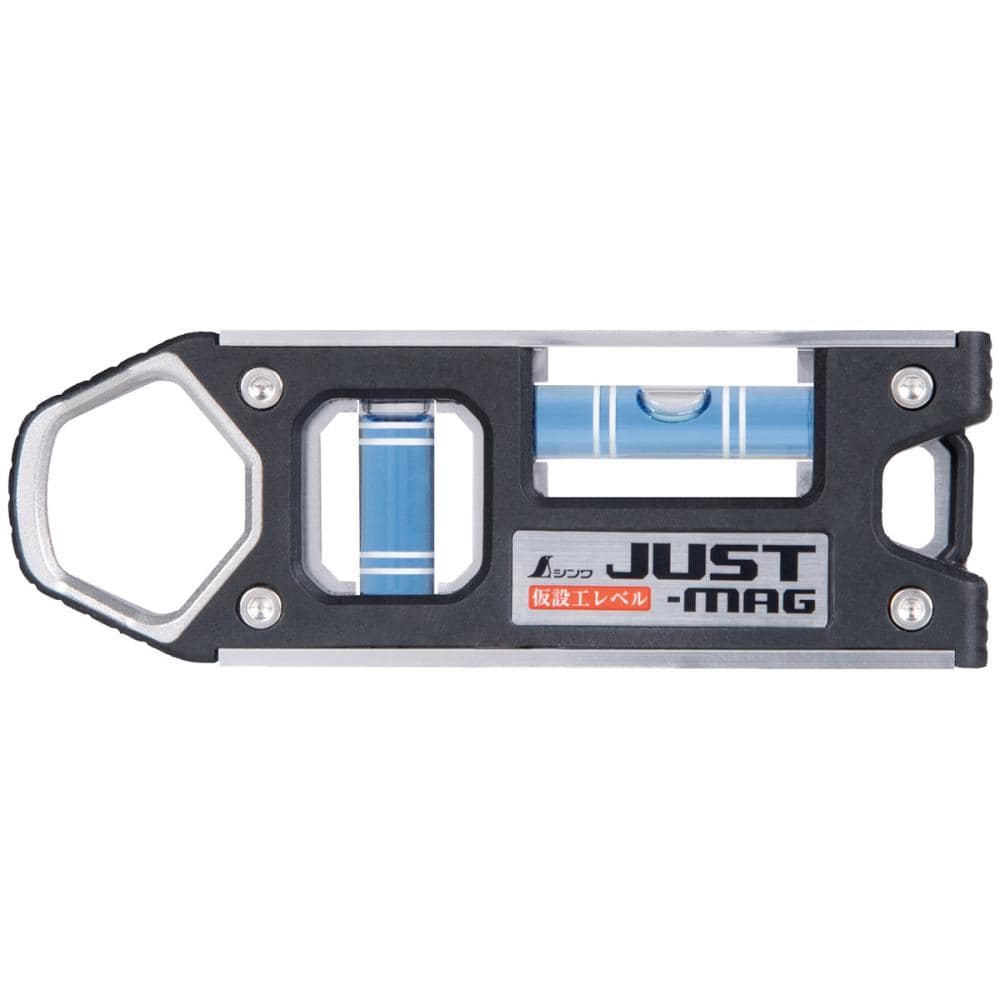 シンワ測定　仮設工レベル　ＪＵＳＴ－ＭＡＧ　１００ｍｍ　シルバー　マグネット付　７３４３６