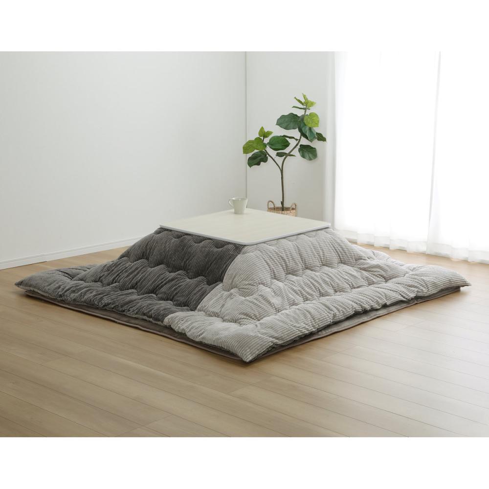【予約商品】アテーナライフ　大判こたつ掛布団　ベルク　リバーシブル　２０５×２０５ｃｍ【注文期限　８月３１日迄】