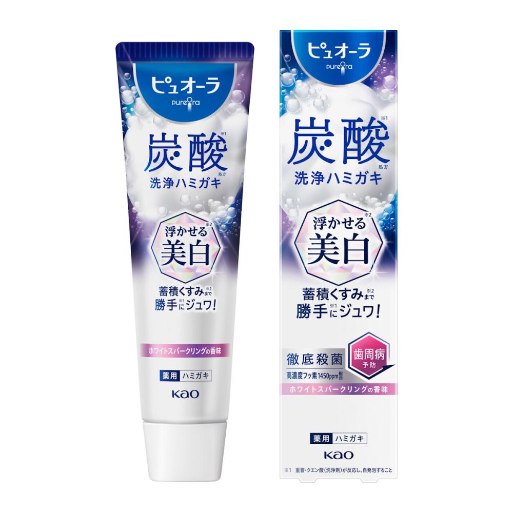花王　ピュオーラ　炭酸ハミガキ　浮かせる美白　９５ｇ