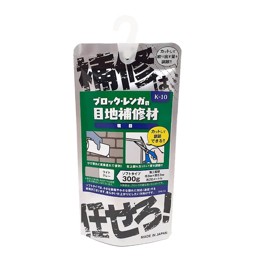 家庭化学　ブロック目地補修材　ソフトタイプ　ライトグレー　３００ｇ　Ｋ－１０
