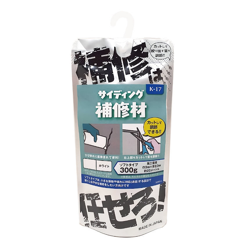 家庭化学　サイディング補修材　ソフトタイプ　ホワイト　３００ｇ　Ｋ－１７
