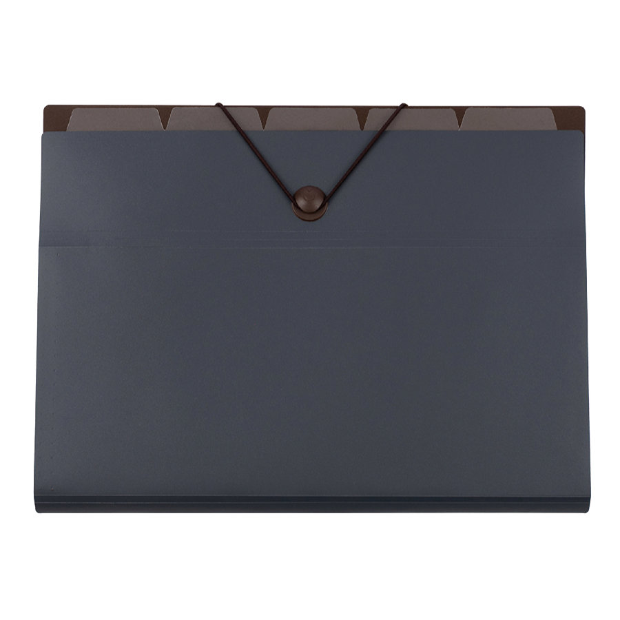 バッグインファイル　Ａ４　６ポケット　ダークグレー　ＤＦ－Ａ４１１Ｅ－ＤＧＹ