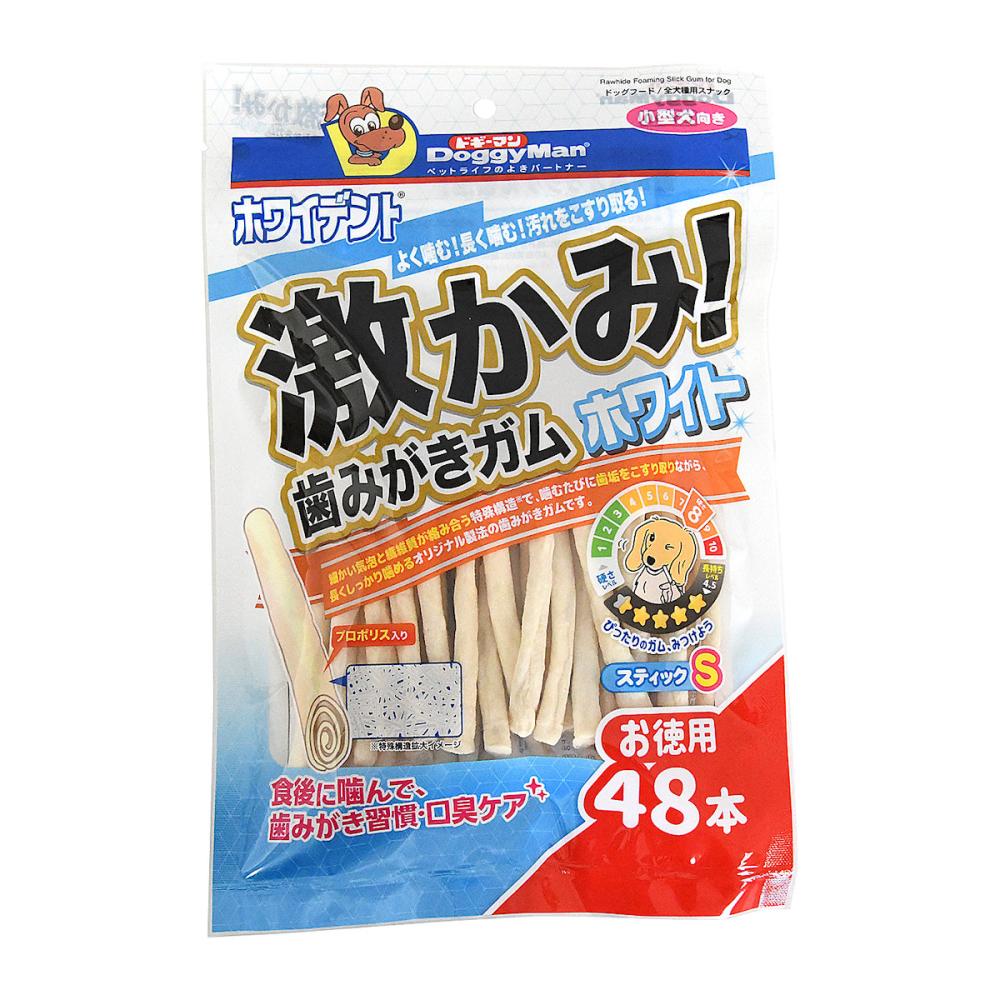 ドギーマン ホワイデント 激かみ！歯みがきガム ホワイト スティックS