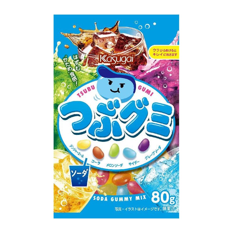 春日井製菓　つぶグミソーダ８０ｇ