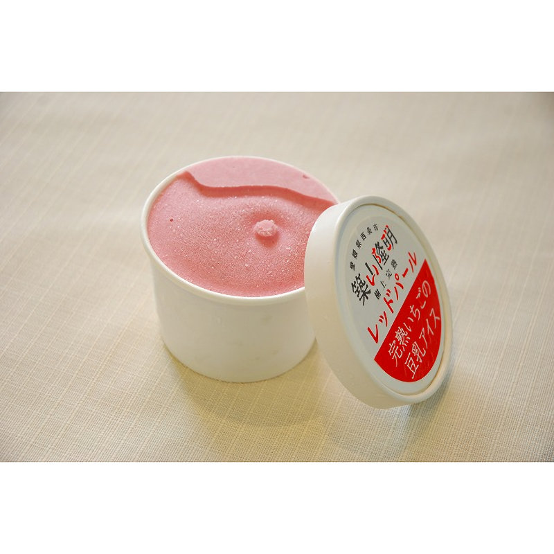 愛媛県産完熟いちごの豆乳アイスとシャーベット　各１２０ｍＬ×６個