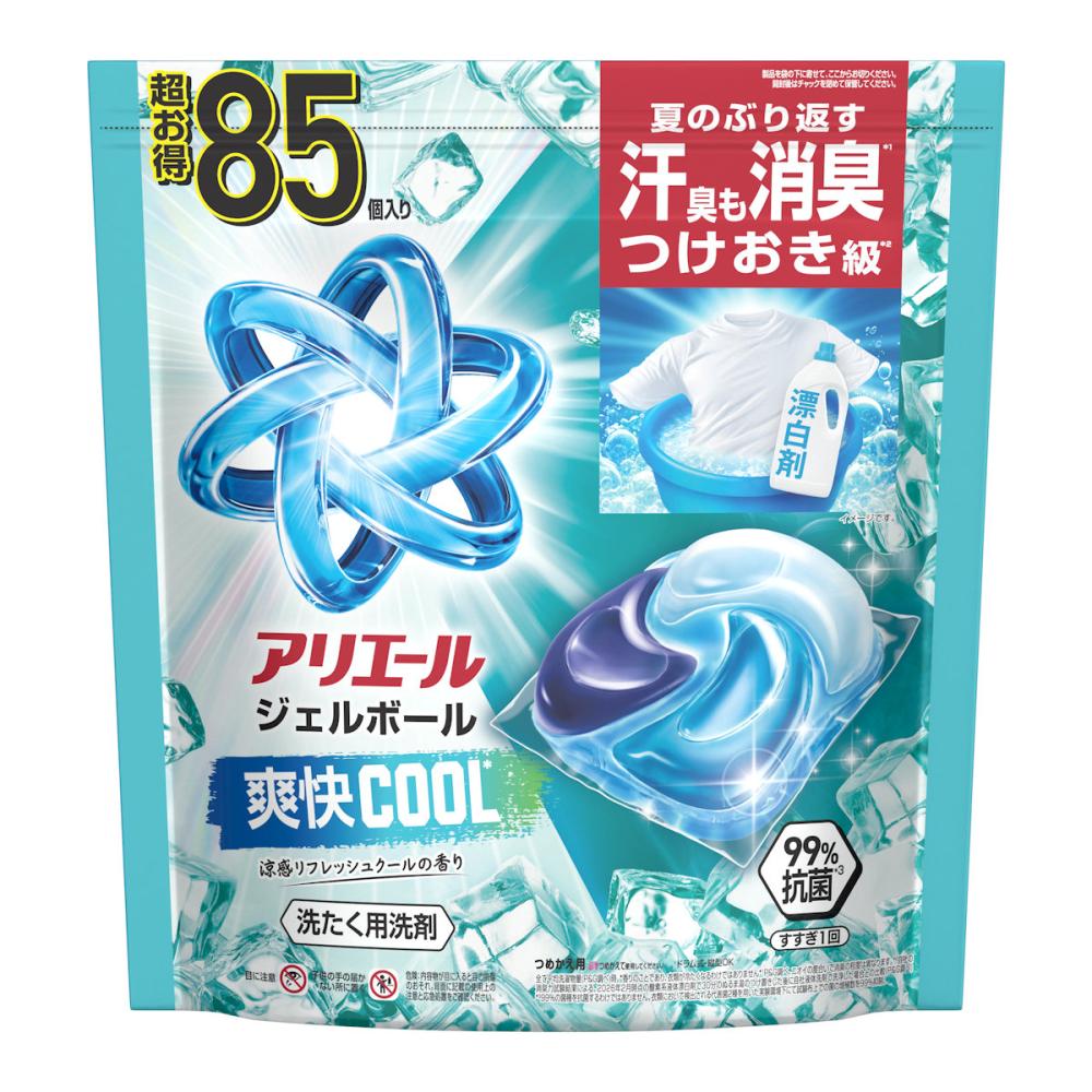 アリエール ジェルボール つめかえ用 85個入×3個 P＆G アリエールジェルボール爽快クール つめかえテラジャンボサイズ