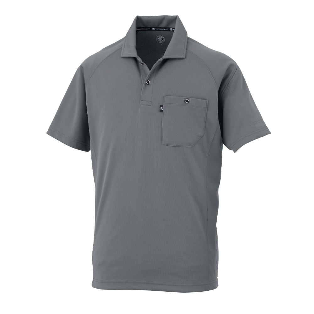 コーコス信岡 半袖ポロシャツ（リラックスFIT） グレー L AS