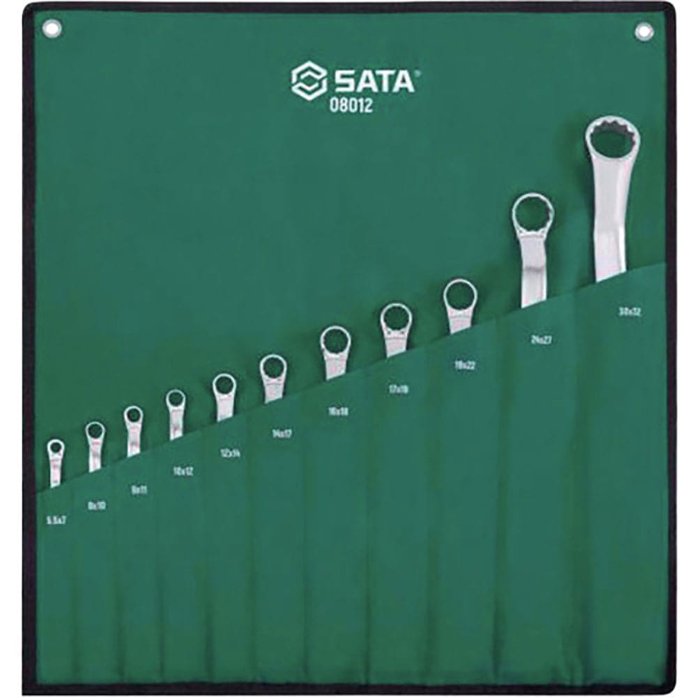 ＳＡＴＡ　両口めがねレンチセット（１１点）４０°　０８０１２＿