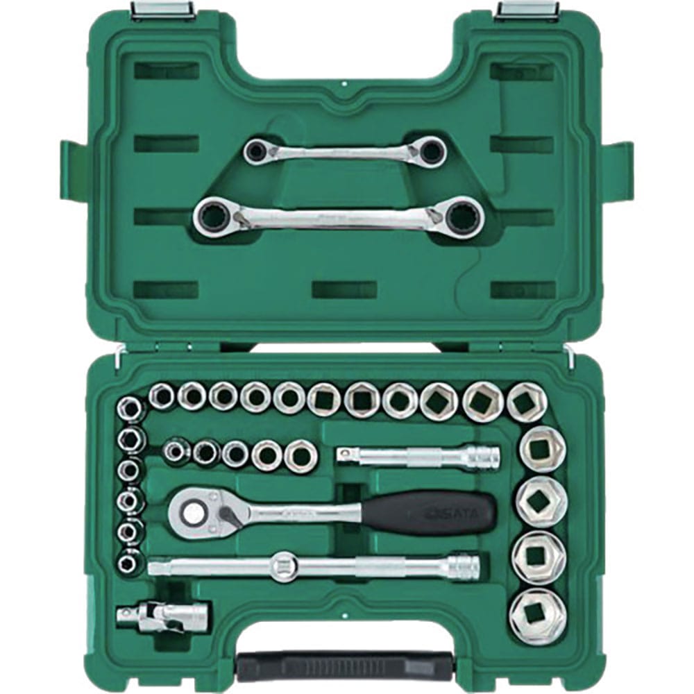 ＳＡＴＡ　６角ソケットレンチセット　差込角１２．７ｍｍ（３３点）　０９０９９＿
