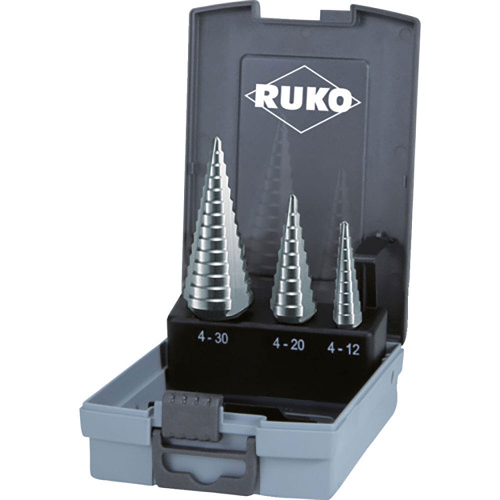 ＲＵＫＯ　３枚刃ステップドリル　３本組セット　ハイス　１０１３２６ＲＯ＿