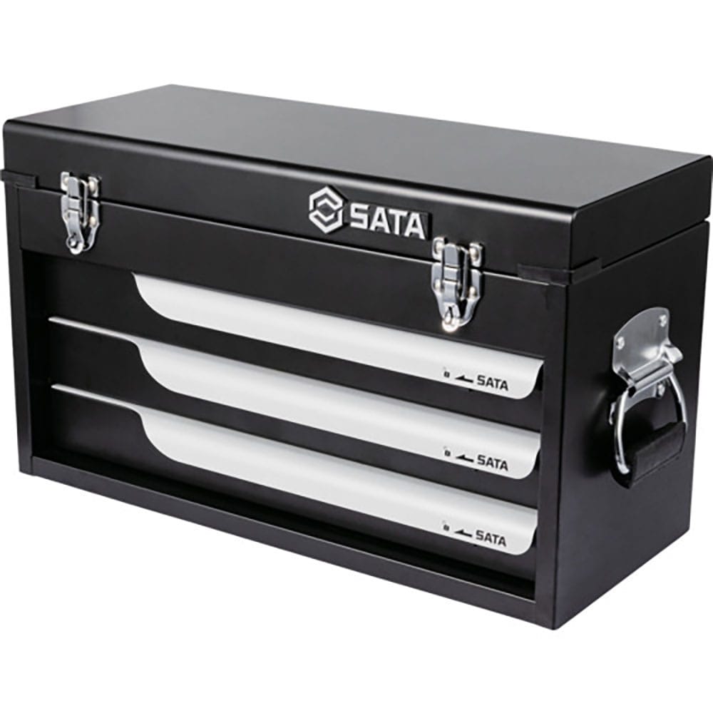 ＳＡＴＡ　スチールツールチェスト　５２０×３０５×２２０ｍｍ（黒）　１９５１３４＿