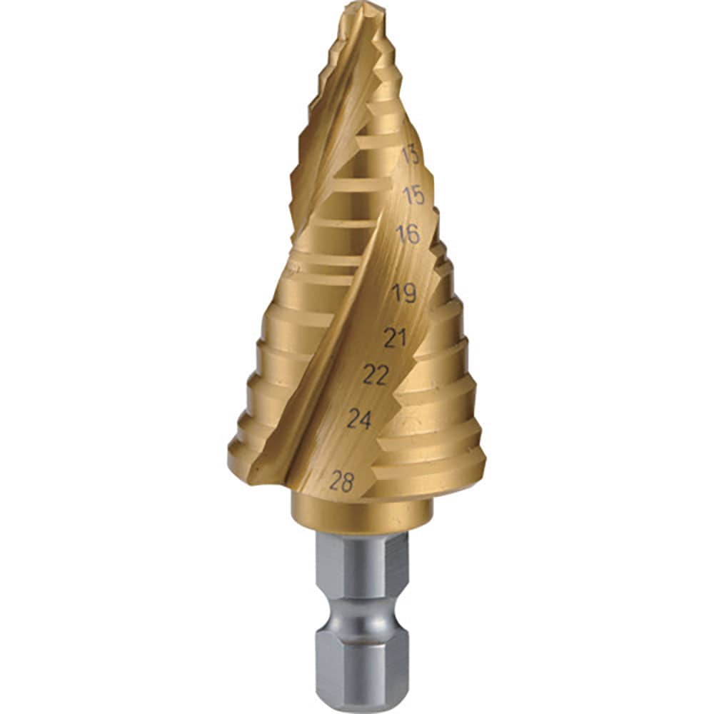 ＴＲＵＳＣＯ　ステップドリル　３枚刃チタンコーティング　５～２７ｍｍ　段数１２　３ＳＮＭＳ２７ＧＡ＿
