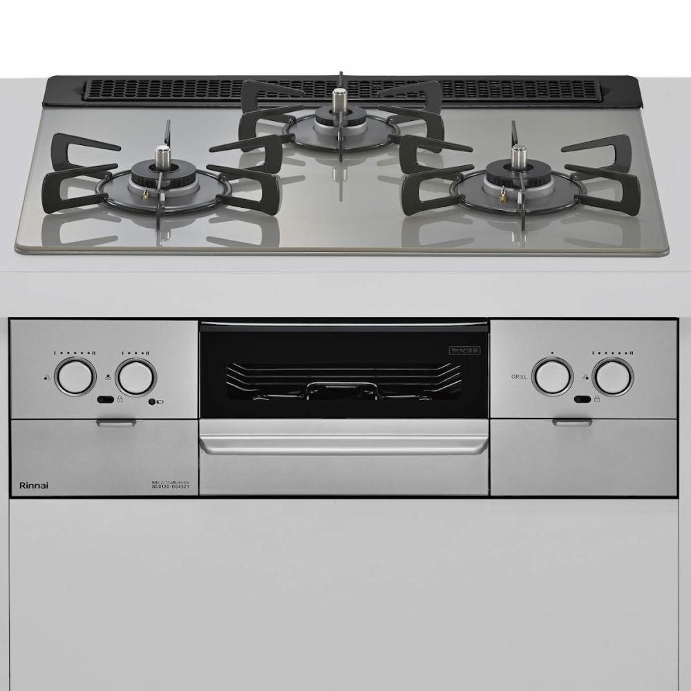 リンナイ　ビルトインコンロ　スペリア　シルキーキーシルバー　都市ガス　ＫＨＸ３１Ｗ４５ＤＧＷ１３Ａ